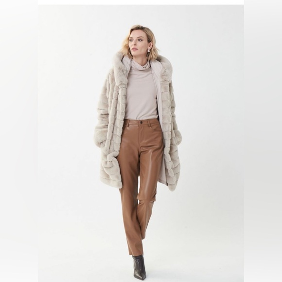 Joseph Ribkoff Pants - WOMEN'S JOSEPH RIBKOFF | FAUX LEATHER SLIMMING PANTS